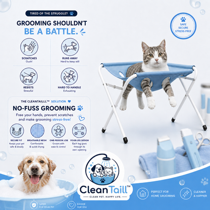 ClainTaill™ Pet Bath & Grooming Stand